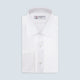 White Superfine Oxford Cotton Shirt with T&A Collar and Double Cuffs