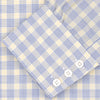 Blue and Yellow CrossCheck Shirt with T&A Collar and 3-Button Cuffs