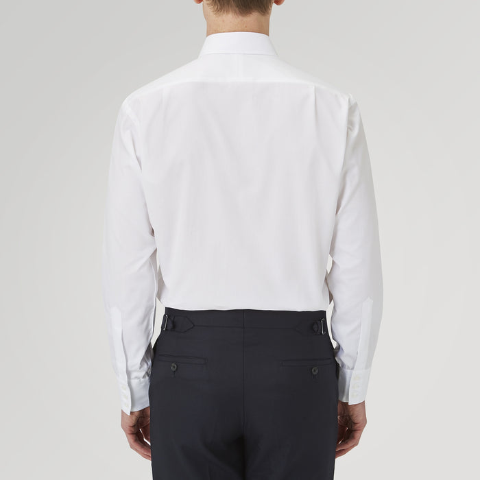 White Superfine Oxford Cotton Shirt with T&A Collar and 3-Button Cuffs Image 2