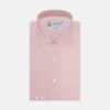 Tailored Fit Pink End-on-End Cotton Shirt with Kent Collar and 2-Button Cuffs