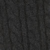 View 2 of product A Charcoal Cable Knit Cashmere Sock by Turnbull & Asser, featuring a ribbed cuff, is shown against a plain white background.