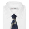 Navy and White Zig Zag Silk Tie