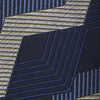 Navy and White Zig Zag Silk Tie