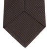 Navy and Brown Houndstooth Silk Tie