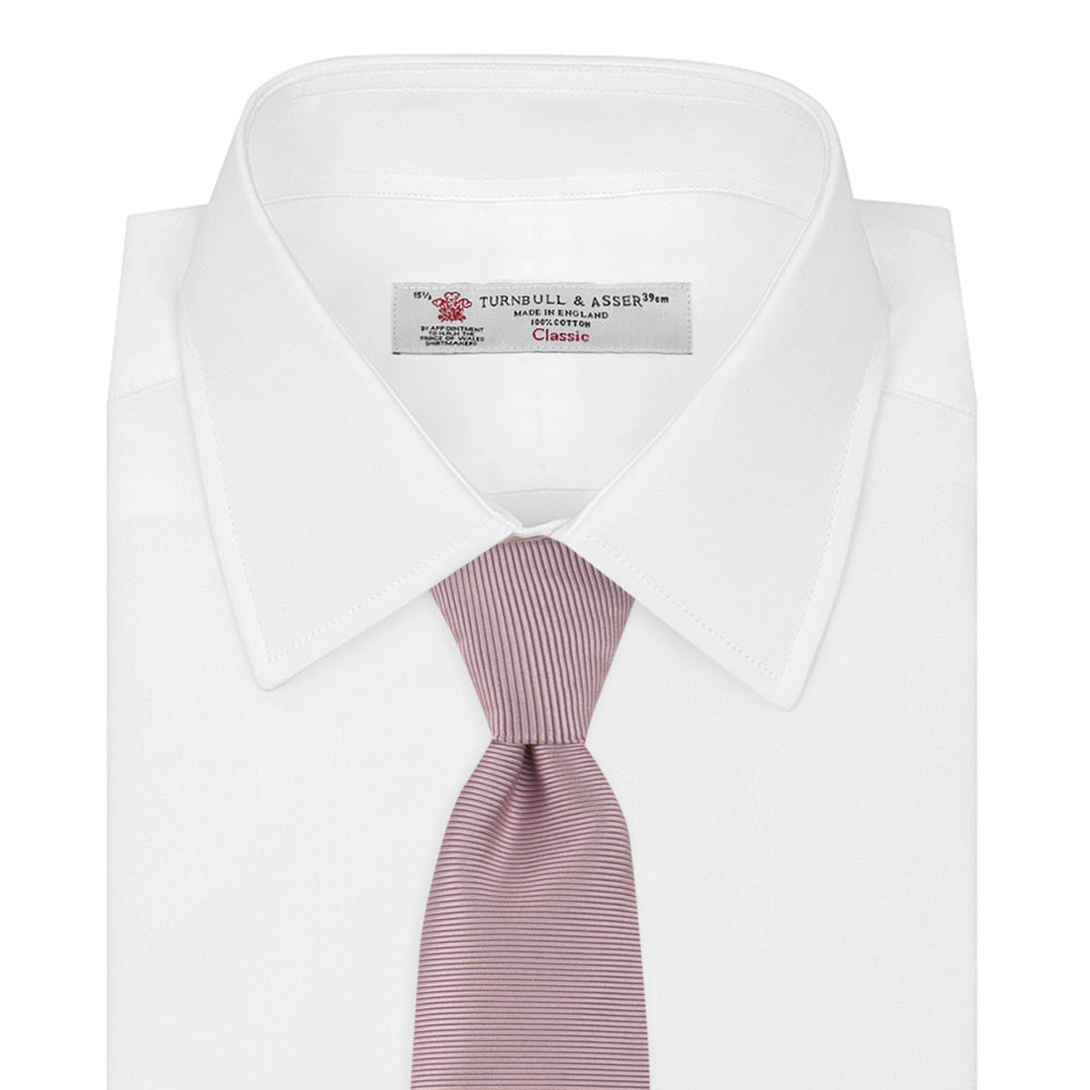 Rose Horizontal Twill Silk Tie