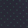 Navy and Green Spot Lace Silk Tie