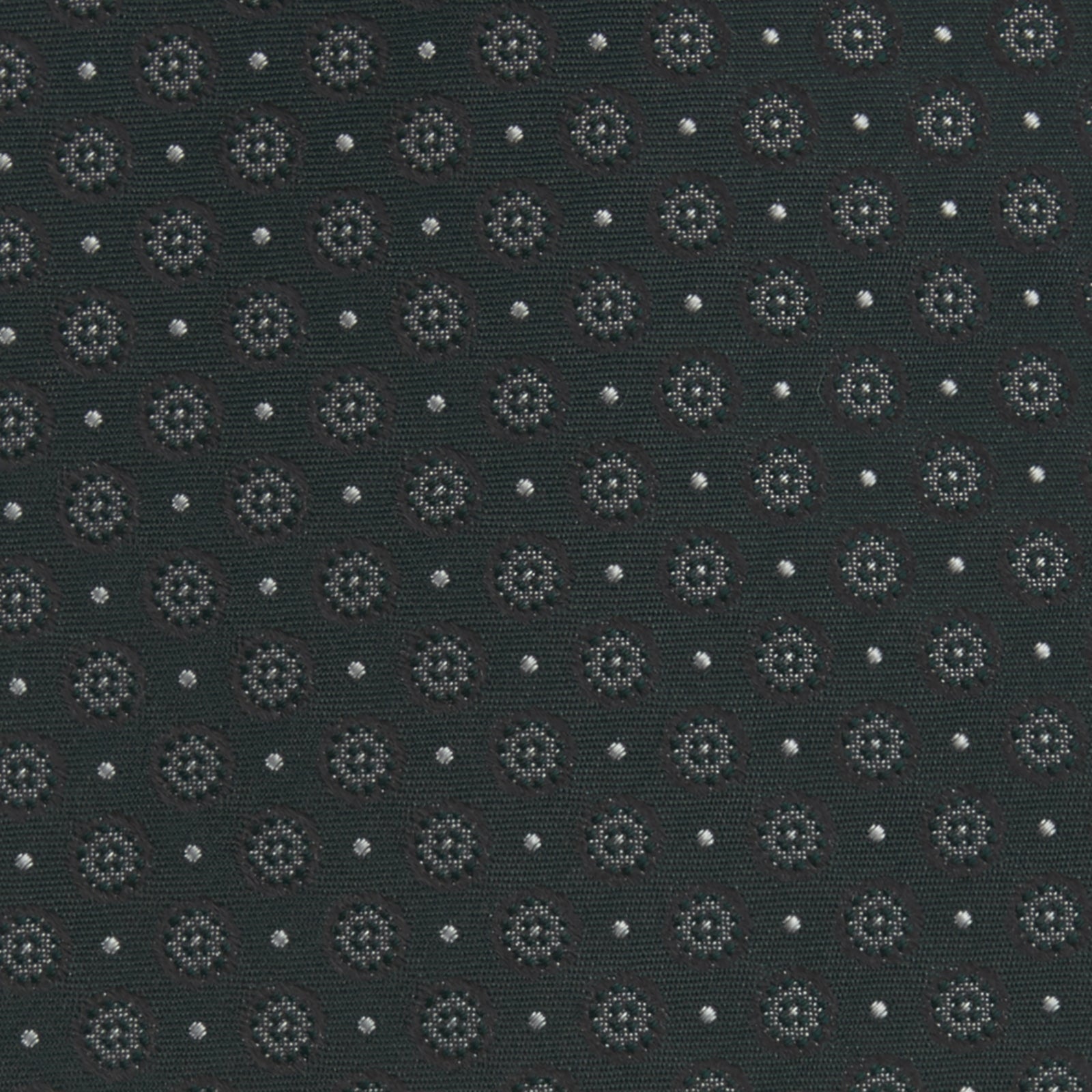 Forest Green Floral Spot Silk Tie