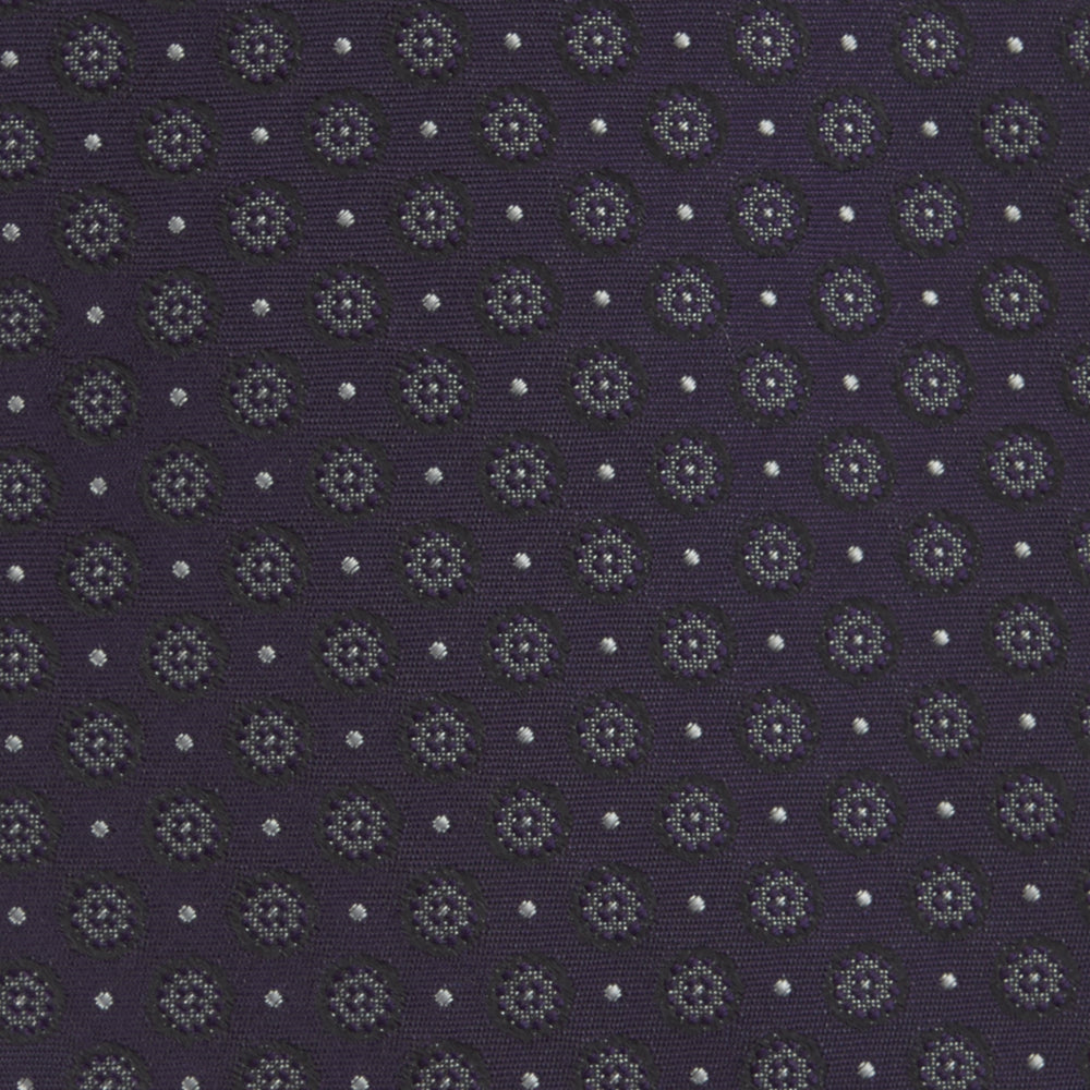 Plum Floral Spot Silk Tie
