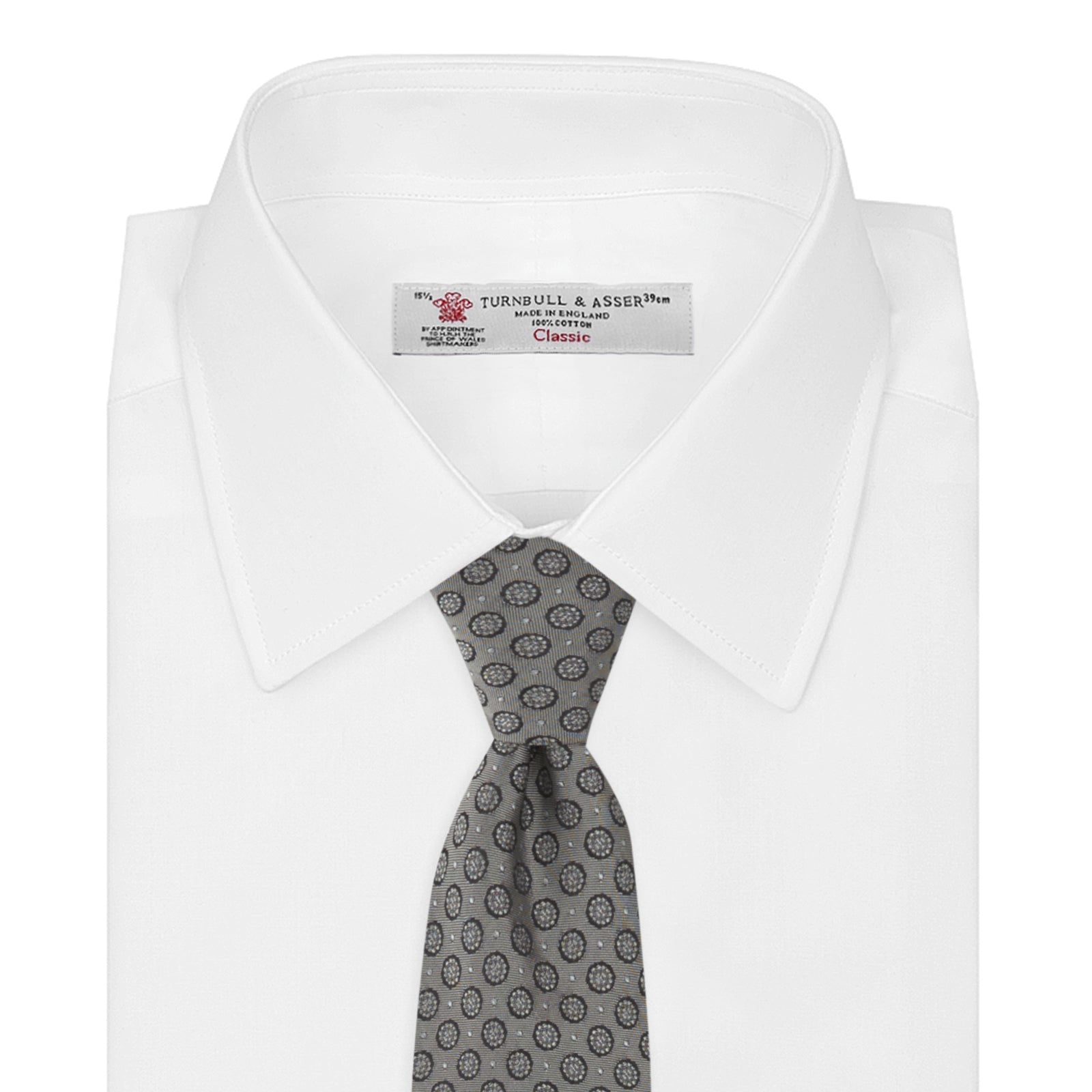 Image 2 of product Grey Floral Spot Silk Tie