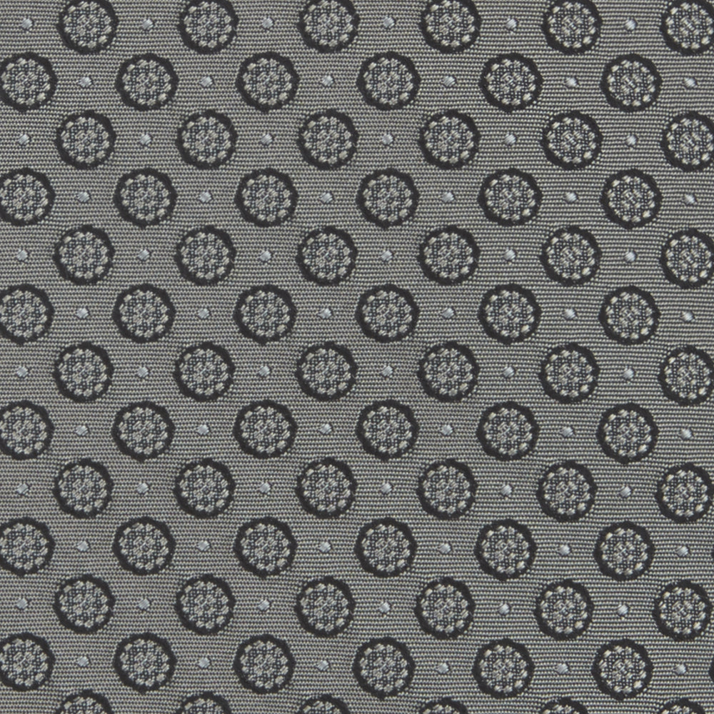 Grey Floral Spot Silk Tie