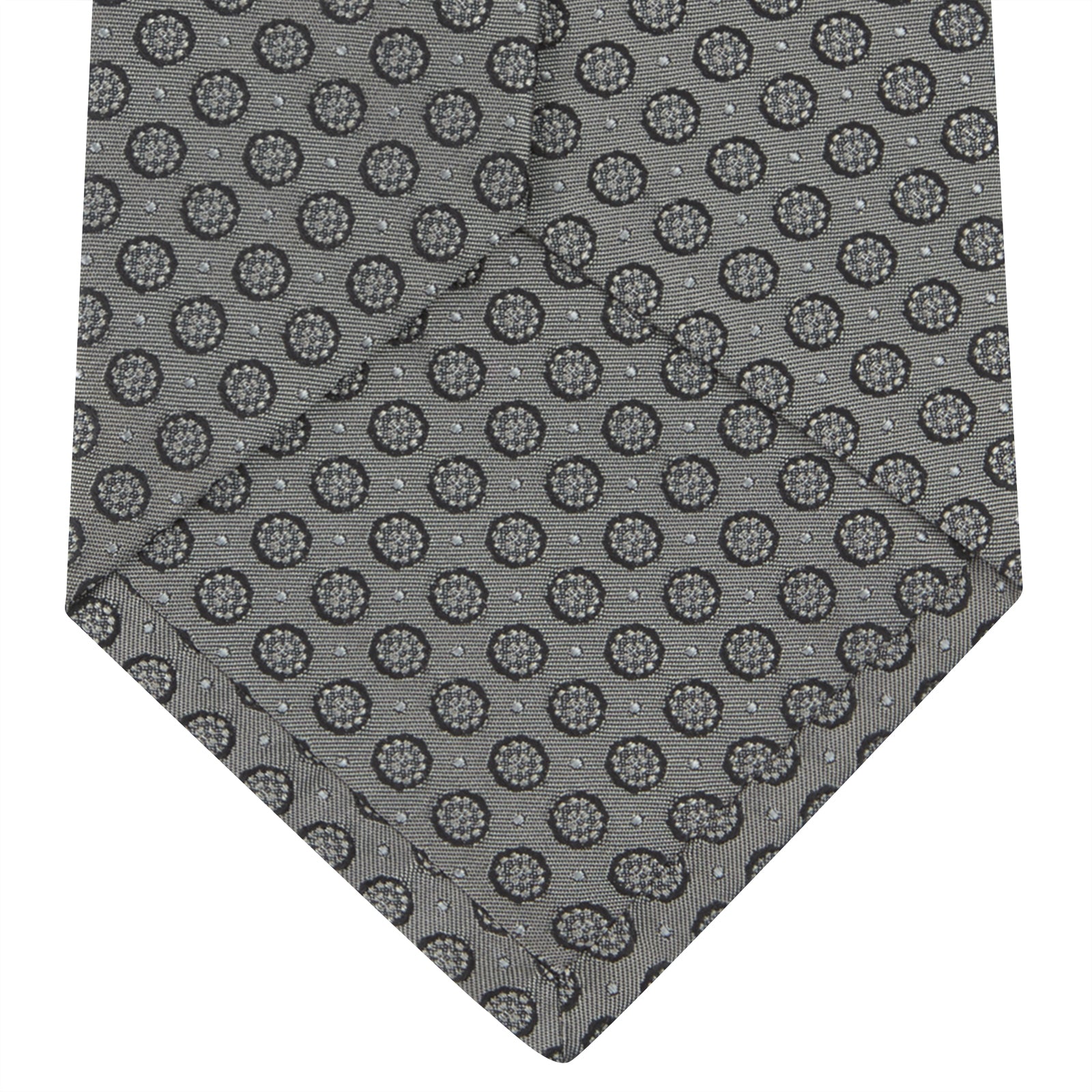 Image 4 of product Grey Floral Spot Silk Tie