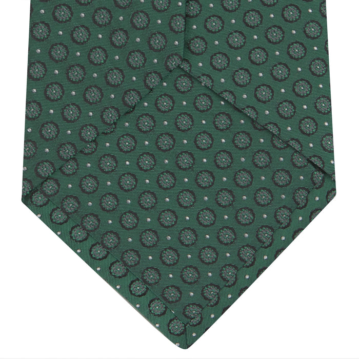 Green Floral Spot Silk Tie Image 3