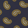 Navy and Gold Floating Paisley Silk Tie