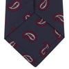 Navy and Burgundy Floating Paisley Silk Tie