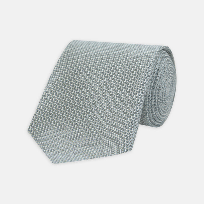 Light Blue Grenadine Silk Tie