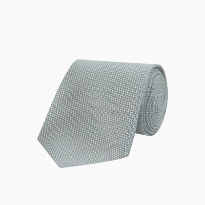 Light Blue Grenadine Silk Tie Image 4