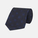 Navy and Blue Emblem Spot Silk Tie