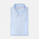 Sky Blue Micro-Check Cotton Nightshirt