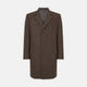 Hopton Brown Herringbone Wool Coat