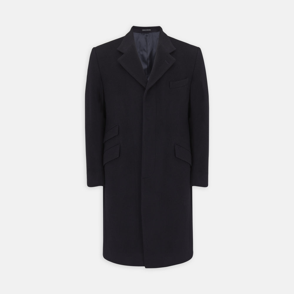 Blakeney Navy Cashmere Coat