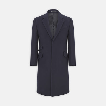 Navy Lambswool Joseph Overcoat