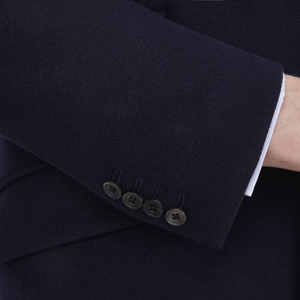 Navy Lambswool Joseph Overcoat Image 3