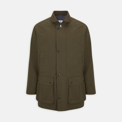Dark Green Dry Wax Cotton Field Coat