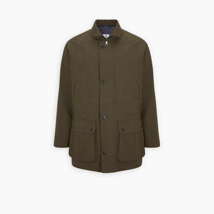 Dark Green Dry Wax Cotton Field Coat Image 2
