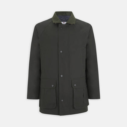 Dark Green Waxed Cotton Field Coat