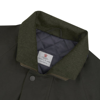 Dark Green Waxed Cotton Field Coat Image 5