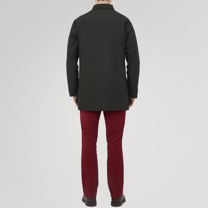 Dark Green Waxed Cotton Field Coat Image 2