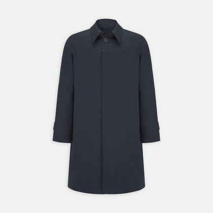 Navy Cotton Car Coat