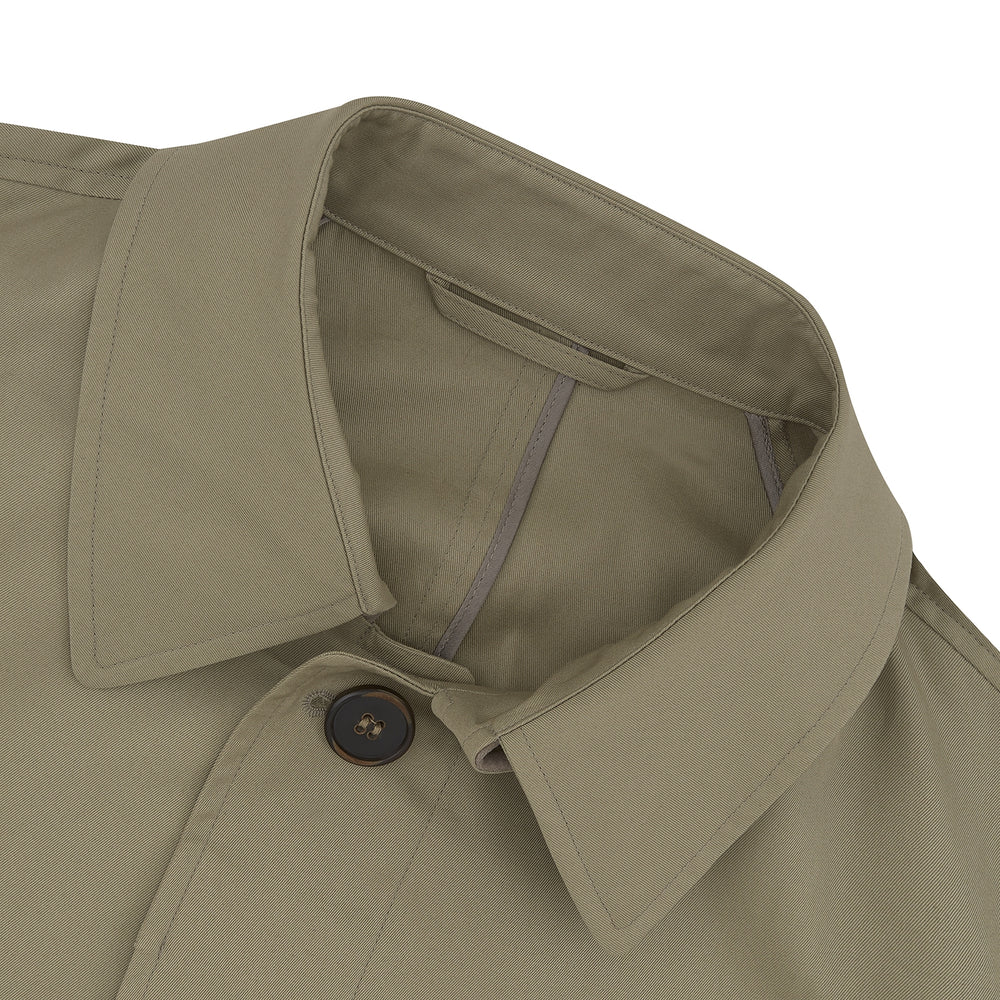 Traditional Khaki Cotton Car Coat