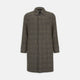 Checked Wool Car Coat
