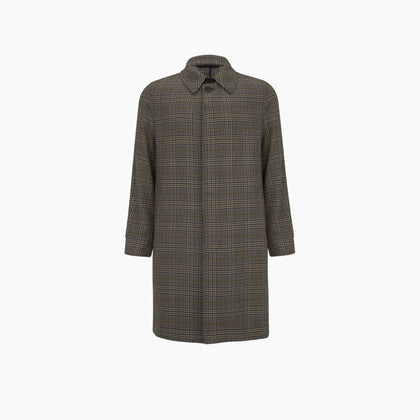 Checked Wool Car Coat Image 3