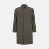 Checked Wool Car Coat