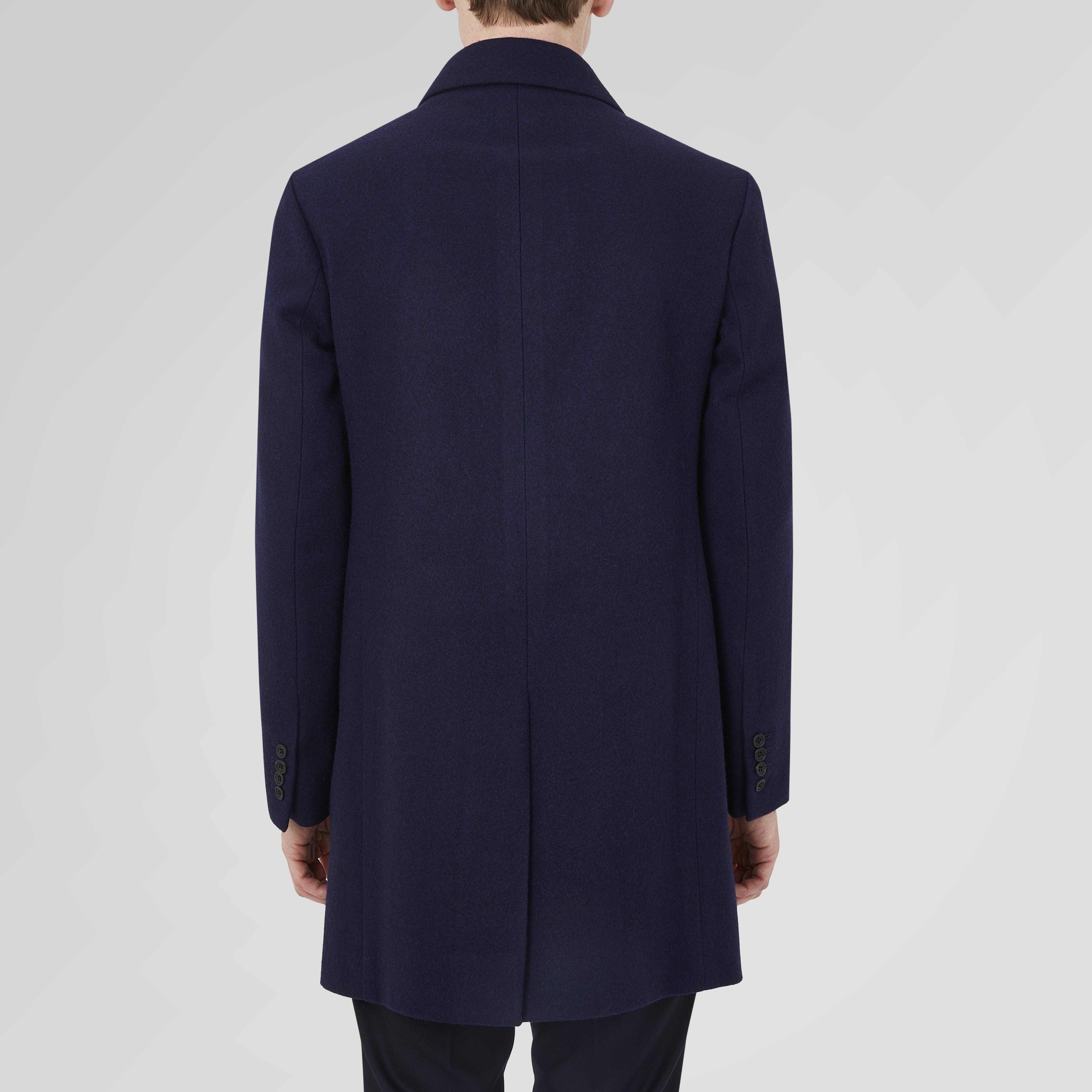 Navy Lambswool Irving Coat
