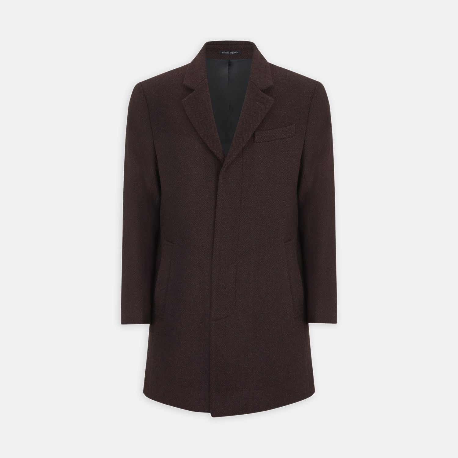 Burgundy Lambswool Irving Coat