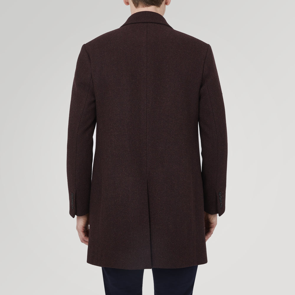 Burgundy Lambswool Irving Coat