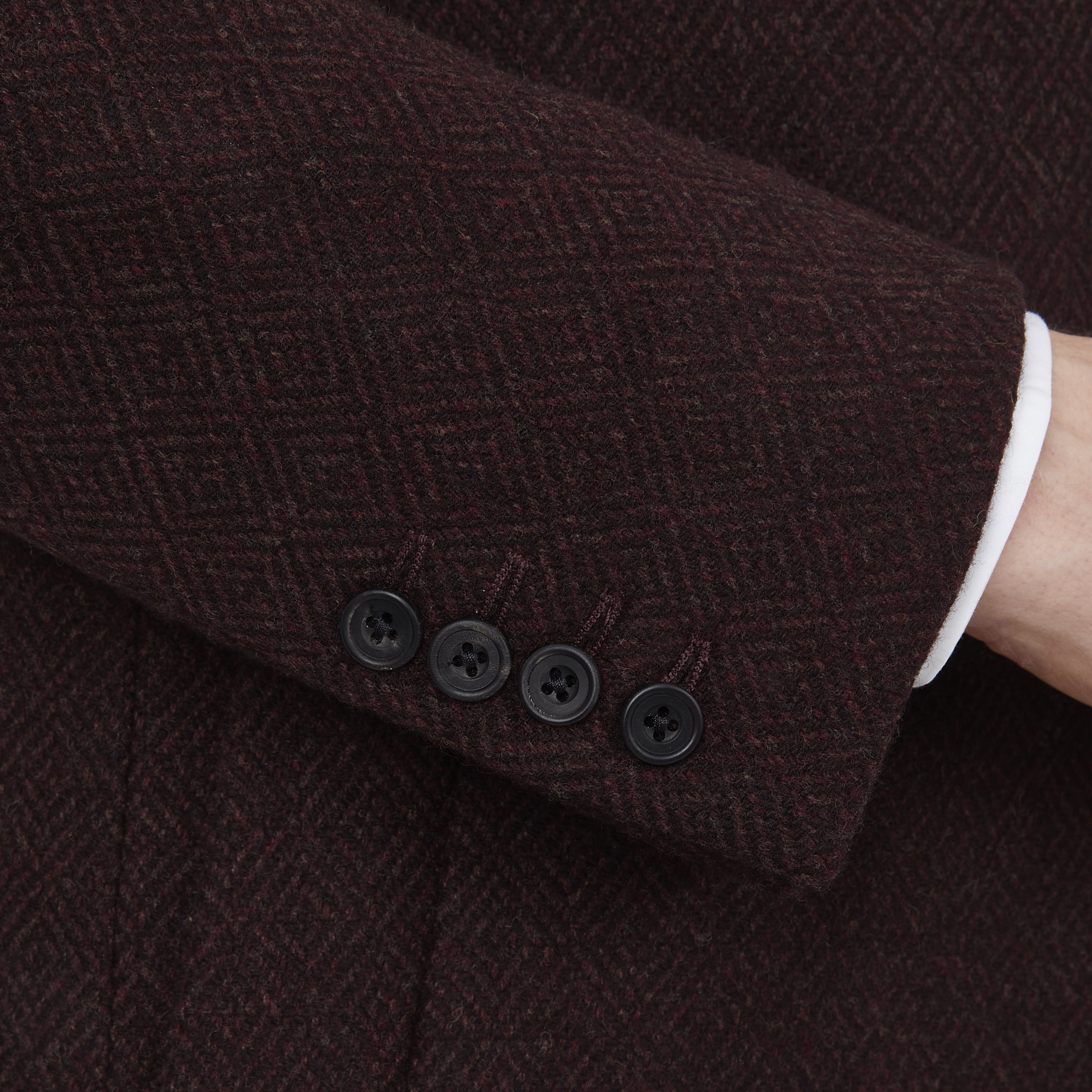 Burgundy Lambswool Irving Coat