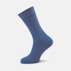 View 1 of product A single Denim Blue Short Pure Cotton Sock by Turnbull & Asser is shown upright against a light background.