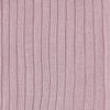 View 2 of product A single Dusky Pink Short Pure Cotton Sock by Turnbull & Asser stands upright against a plain white background, showcasing its ribbed design and fine craftsmanship.