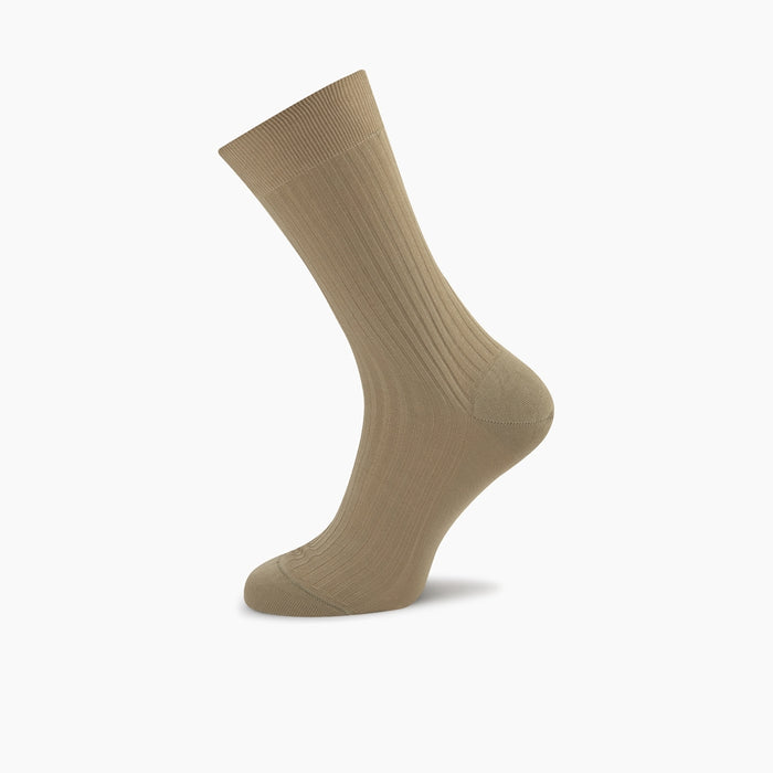 Light Khaki Short Pure Cotton Socks Image 2
