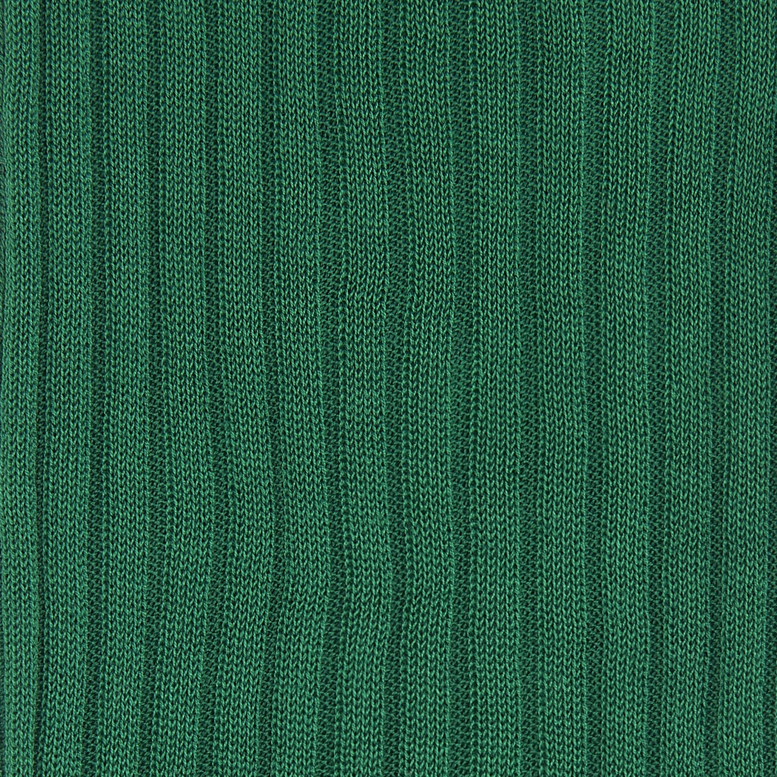 View 2 of product A single Turnbull & Asser MSOC006-ZBG050 3/4 green cotton men's sock is displayed in side profile on a white background, showing the heel and toe.