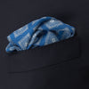 Turquoise Classical Medallion Silk Pocket Square