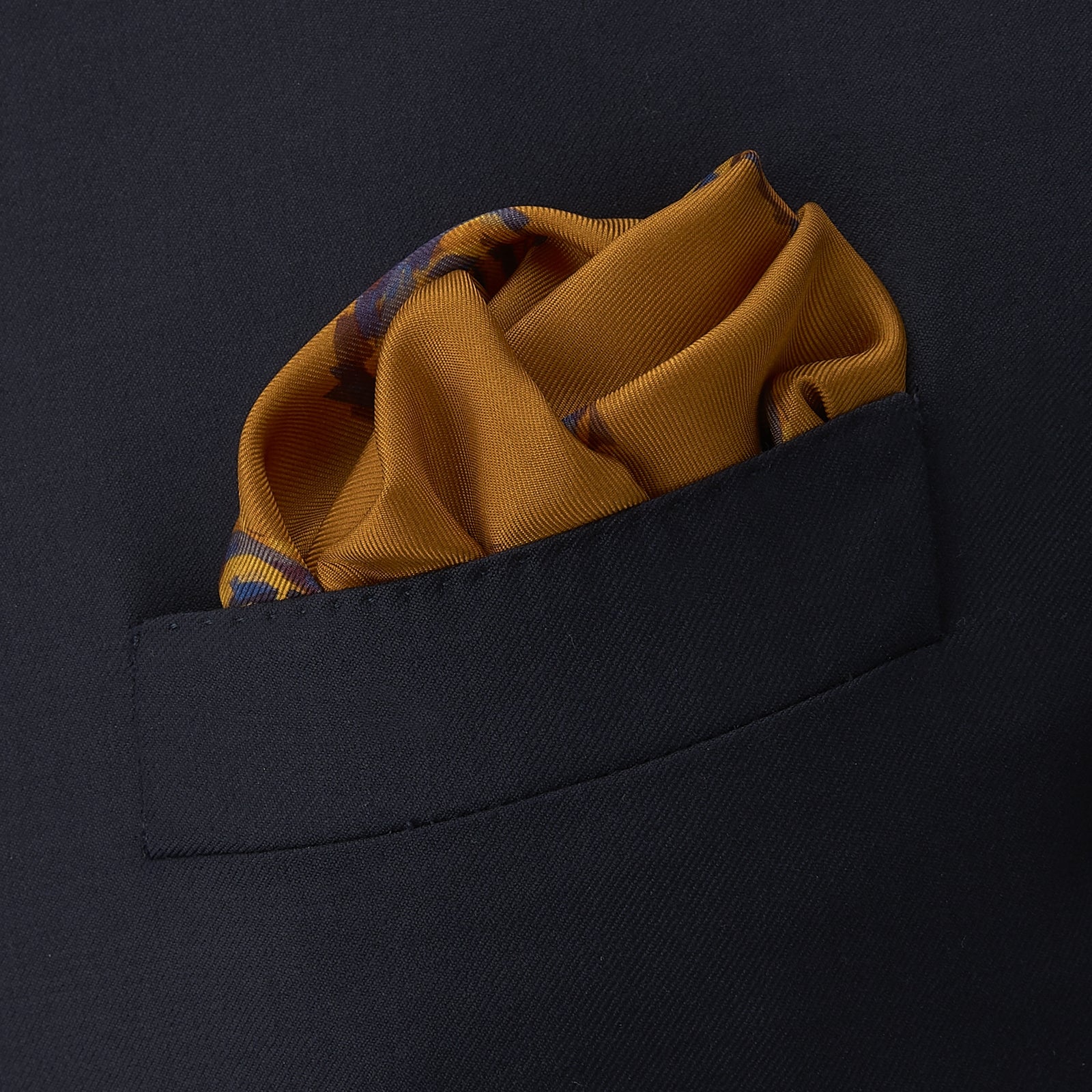 Yellow Starry Spots Silk Pocket Square