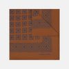 Orange Classical Medallion Silk Pocket Square