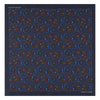 Burgundy and Navy Paisley Swirl Silk Pocket Square