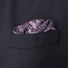 Purple House Paisley Silk Pocket Square