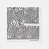 View 1 of product A White and Yellow House Paisley Silk Pocket Square by Turnbull & Asser, featuring an elegant house paisley pattern and the brand name printed in the bottom right corner.